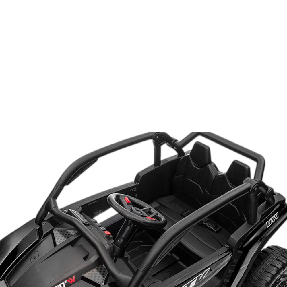 Carro Recargable 4X4 W/RC UTV Rosado/Negro 12V - Image 2