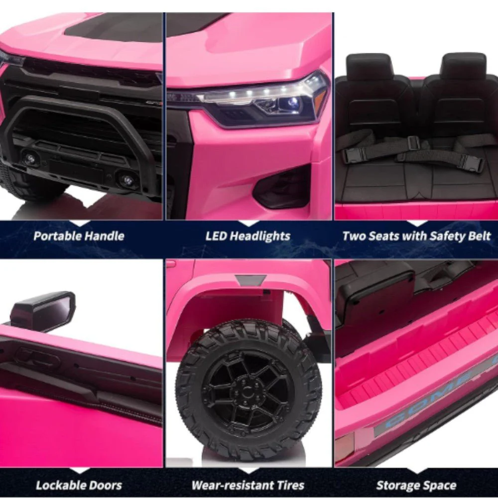 Carro Recargable R/C Rosado/Negro 12V - Image 3