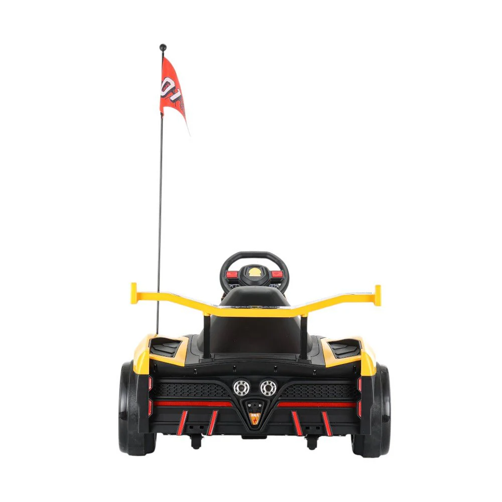 Carro Recargable Go-Kart Amarillo 12V Overseas - Image 3