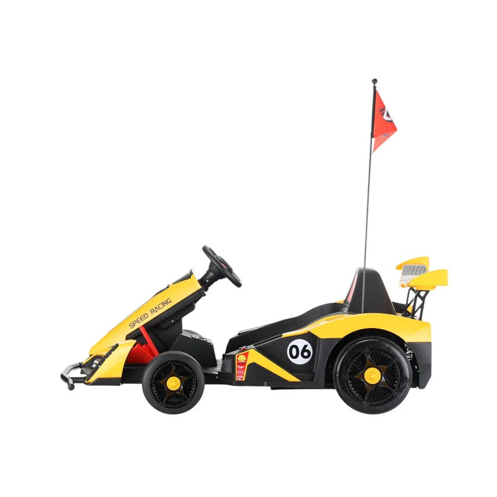 Carro Recargable Go-Kart Amarillo 12V Overseas - Image 4