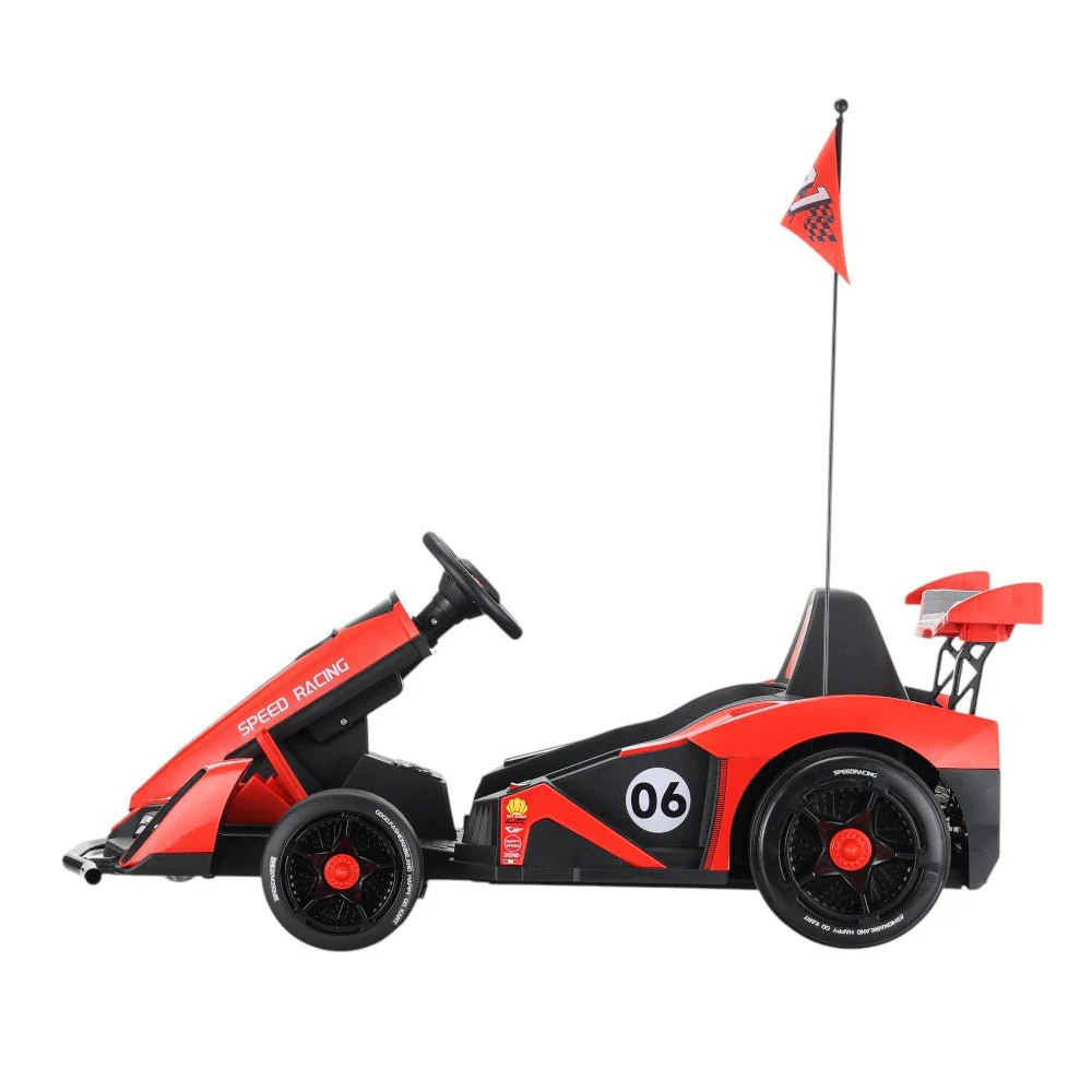 Carro Recargable Go-Kart Rojo 12V Overseas - Image 4