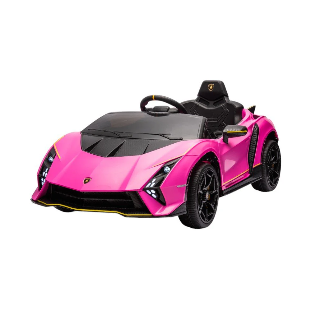 Carro Recargable Lamborghini W/RC Rosa 12V - Image 2