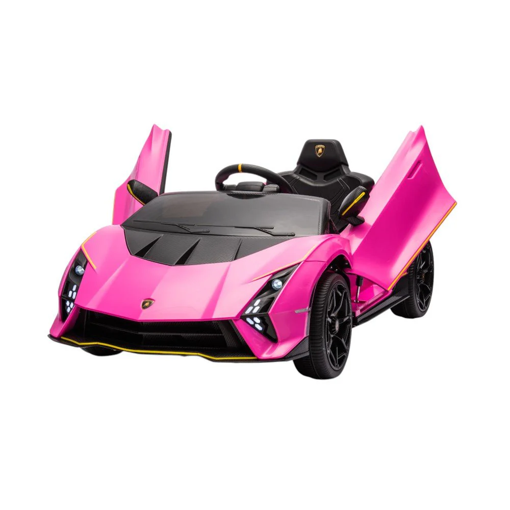 Carro Recargable Lamborghini W/RC Rosa 12V - Image 3