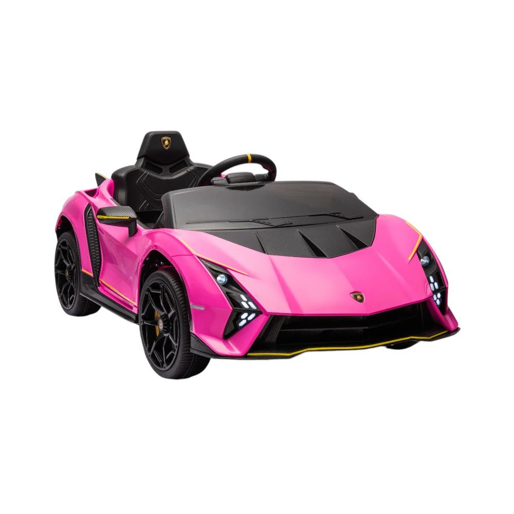 Carro Recargable Lamborghini W/RC Rosa 12V - Image 4