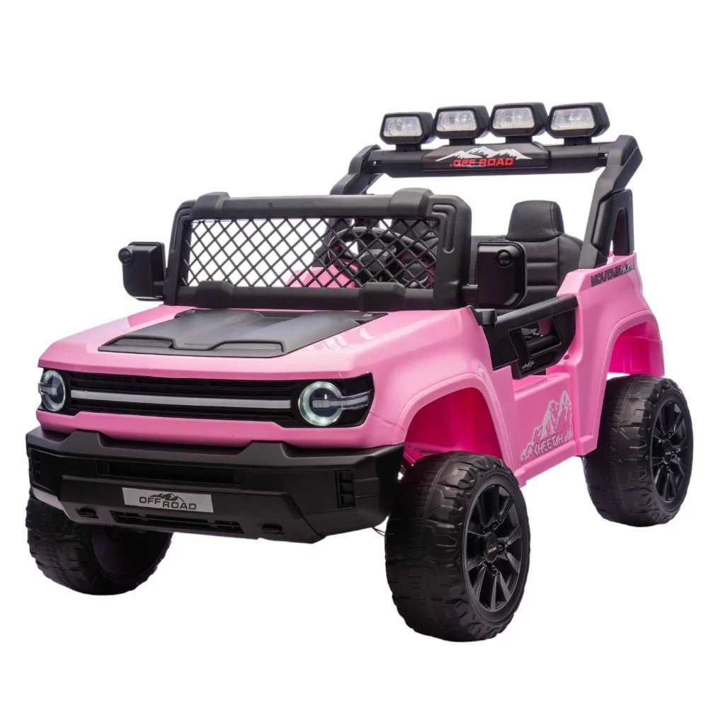 Carro Recargable Mountain Rosado/Negro W/RC 12V