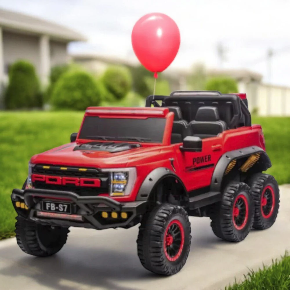 Carro Recargable W/RC Rojo/Negro 12V