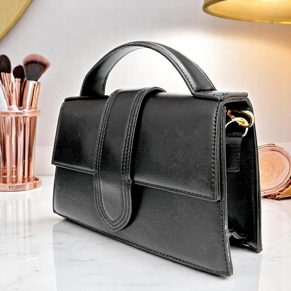 Cartera Manos Libres Básica Purple Lilac Para Dama - Negro