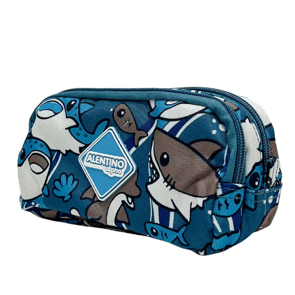 Cartuchera Escolar Alentino / New Alpha Shark / 2 Compartimentos - Image 2