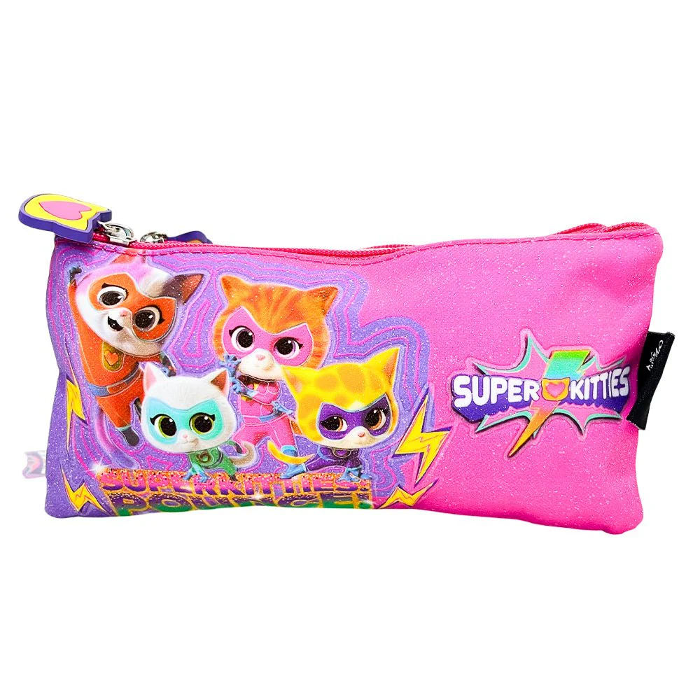 Cartuchera Escolar Disney / SuperKitties / 2 Bolsillos