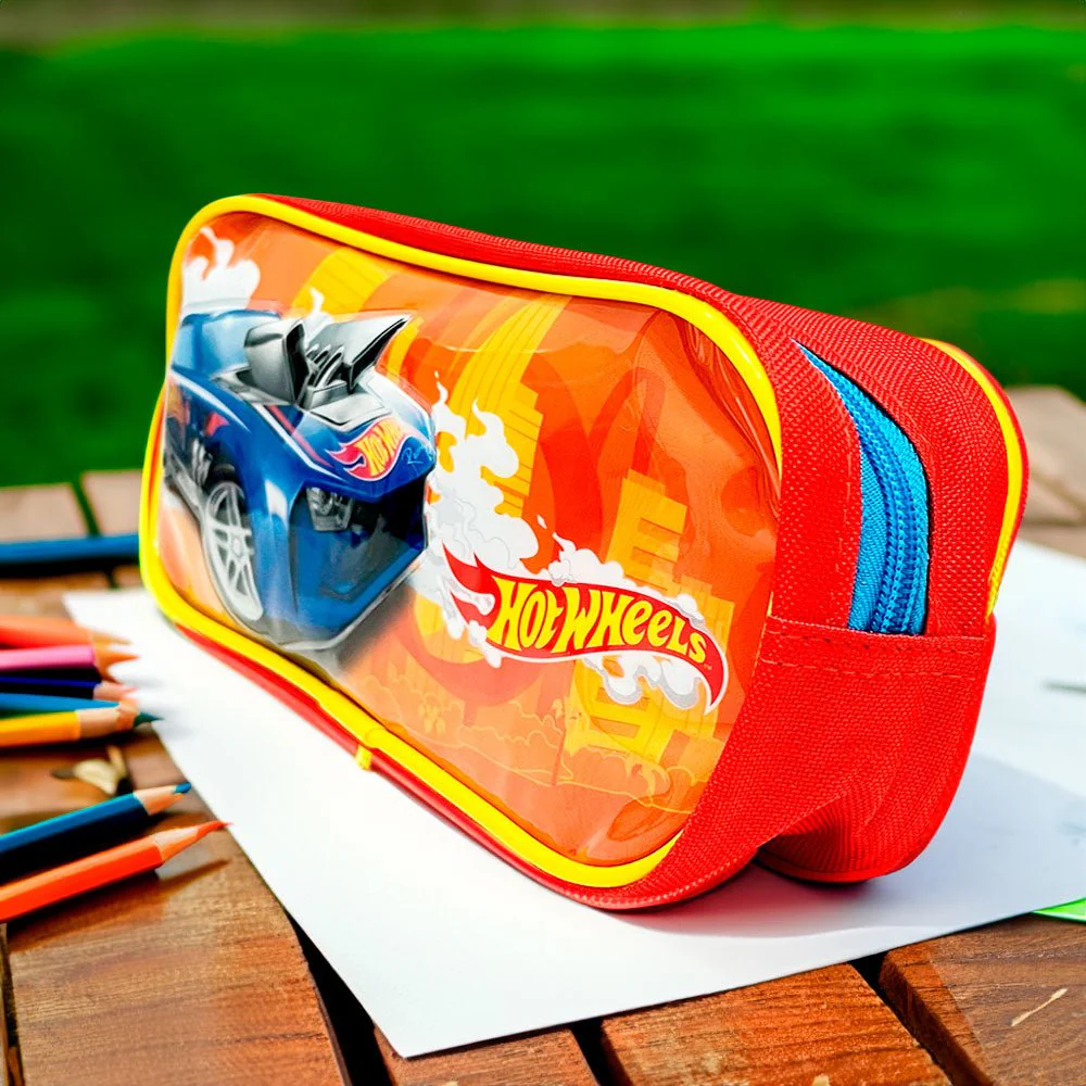 Cartuchera Hot Wheels Anaranjado