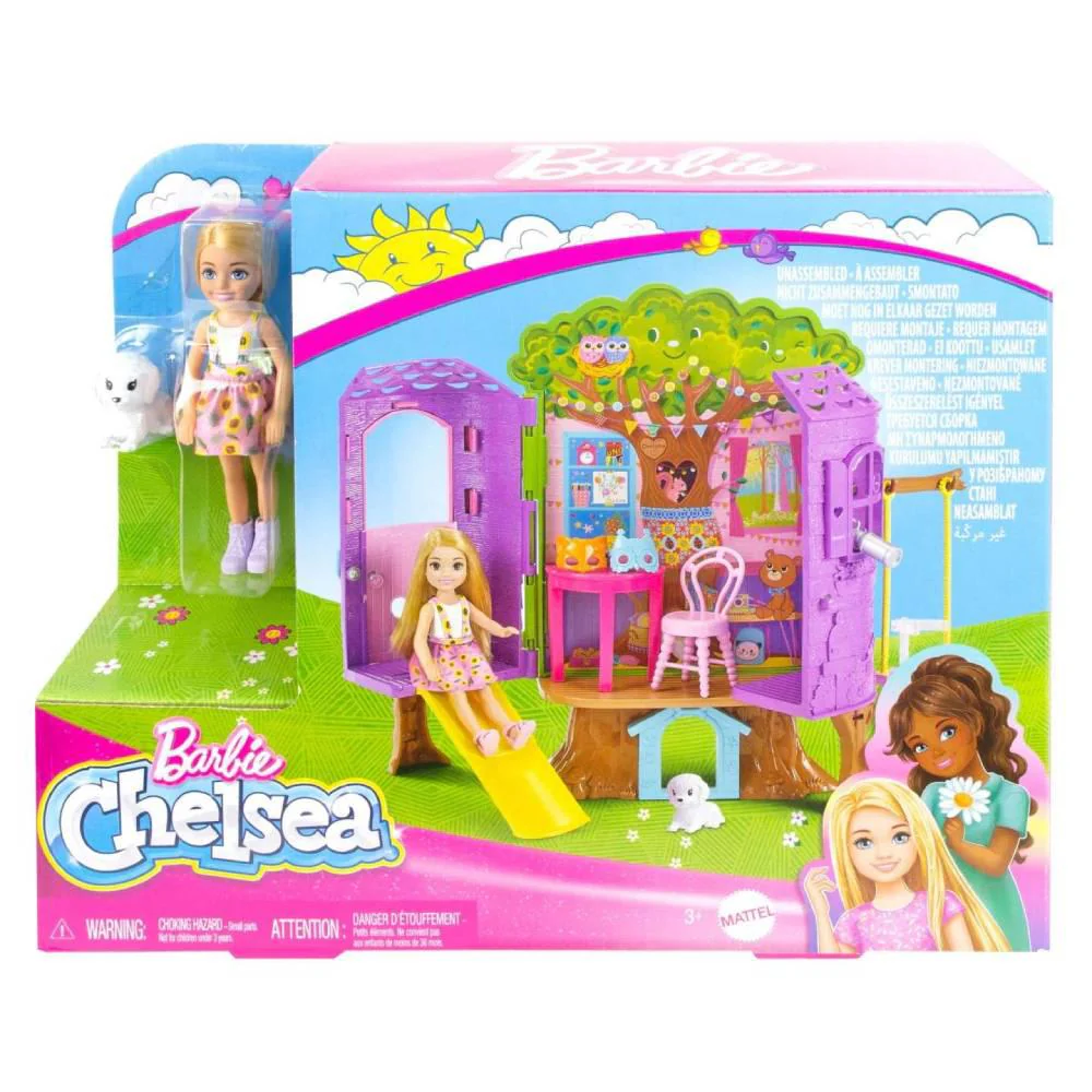 Casa Del Árbol Barbie Chelsea Con Cachorro