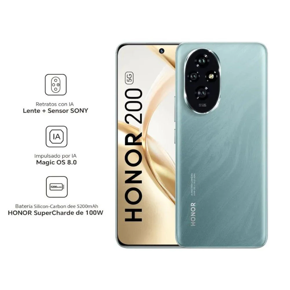 Celular Honor 200 12Gb RAM / 256Gb SSD - Verde Esmeralda - Image 2
