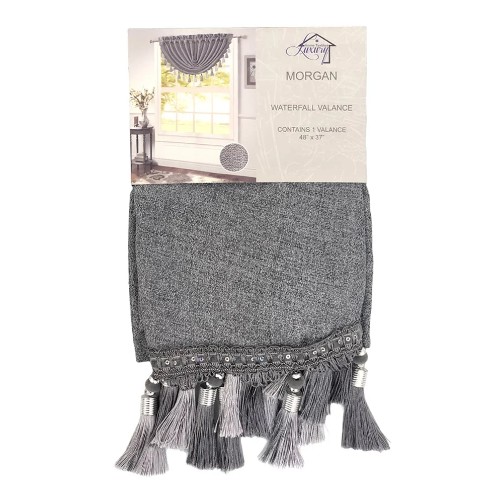Cenefa Luxury Morgan Rod Pocked 48" x 37" - Gris Oscuro