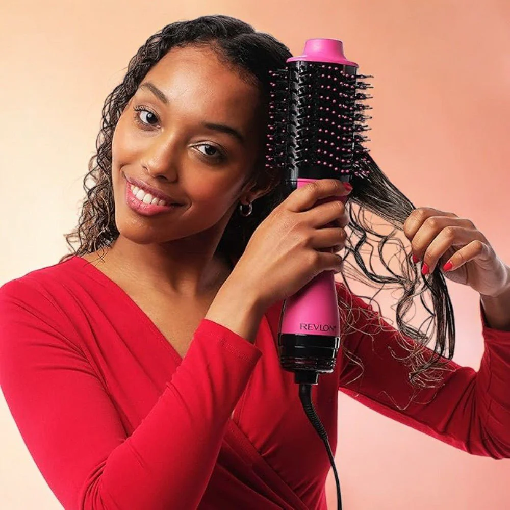 Cepillo Secador Para Cabello Revlon Rosado/Negro
