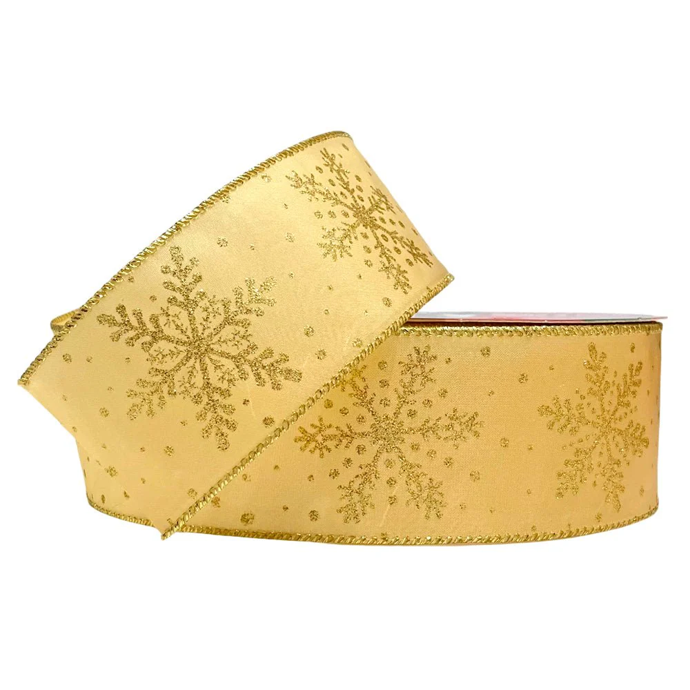 Cinta Decorativa Navideña Christmas Elegance / Doradas / 2.5"x10Yd / Surtido - Image 2