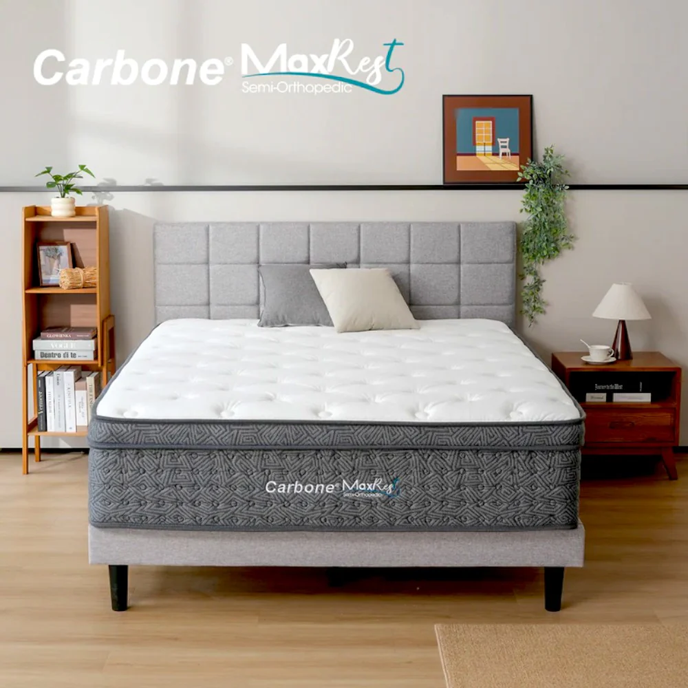Colchón Full Carbone / Semi Ortopédico / Al Vacio Max Rest