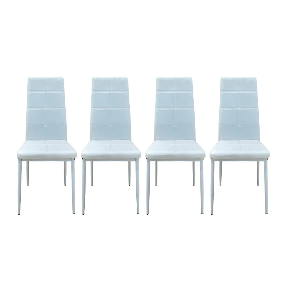 Comedor Elements Furniture / 4 Puestos de Metal / Con Vidrio Blanco - Image 3