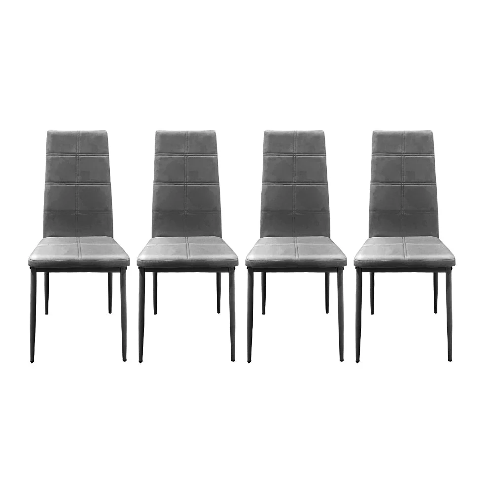 Comedor Elements Furniture / 4 Puestos de Metal / Con Vidrio Gris - Image 3