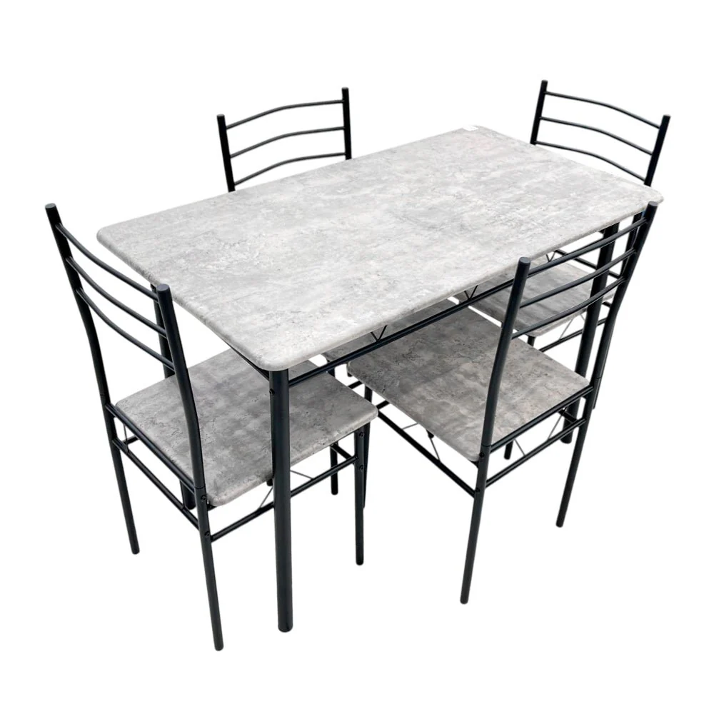 Comedor MDF 4 Puestos Elements Furniture - Marble Grey - Image 2