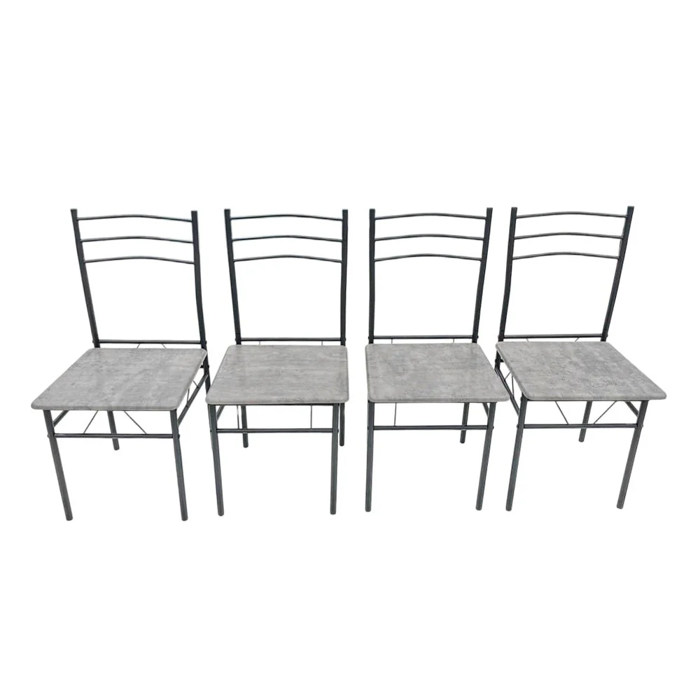 Comedor MDF 4 Puestos Elements Furniture - Marble Grey - Image 4