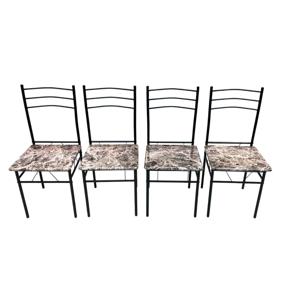 Comedor MDF 4 Puestos Marble Black Elements Furniture - Image 2