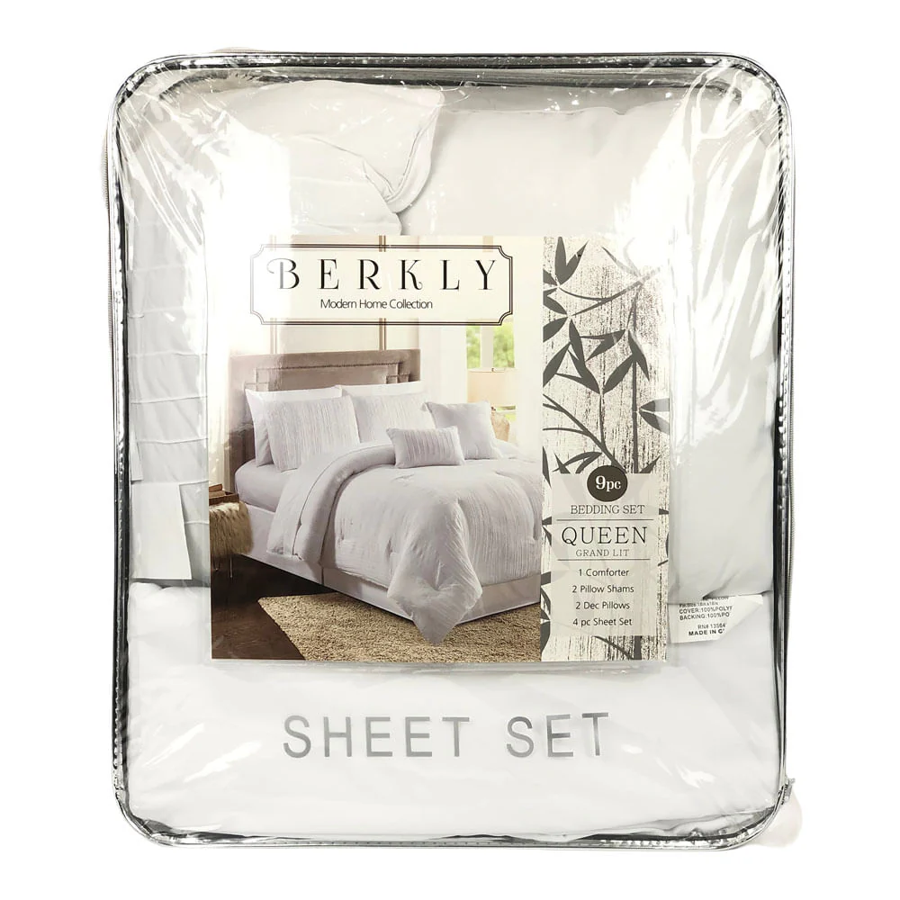 Comforter Crest Home Cleveland Blanco - Queen