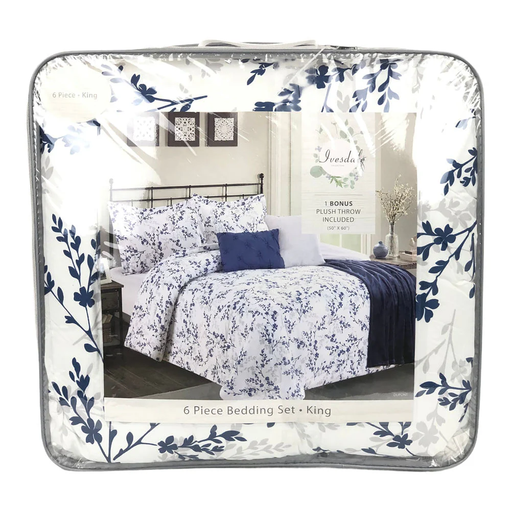 Comforter Crest Home Dupont Azul - QUEEN