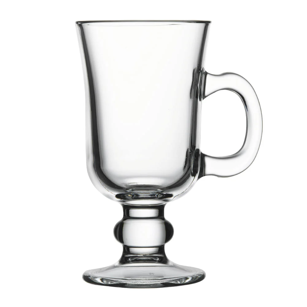 Copas Para Café Pasabahce Iris Irish de Vidrio 8 oz 2 Piezas