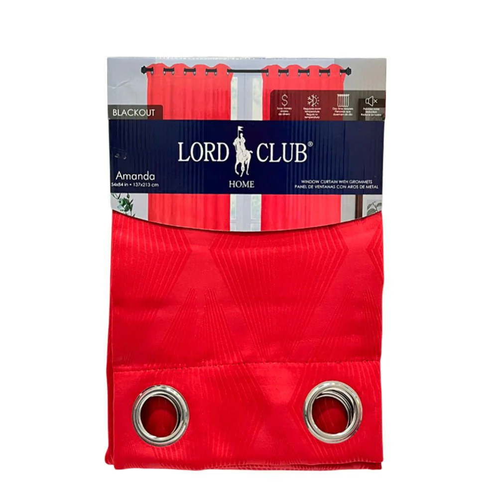 Cortina Amanda Red / Lord Club / Blackout con Aros / 54"x84" - Image 2