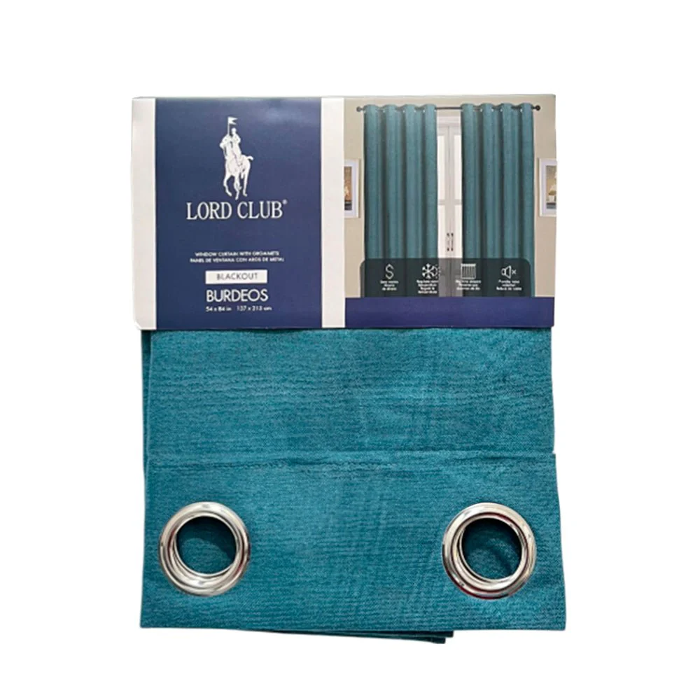 Cortina Burdeos 54” X 84” Blackout Teal Lord Club - Image 2
