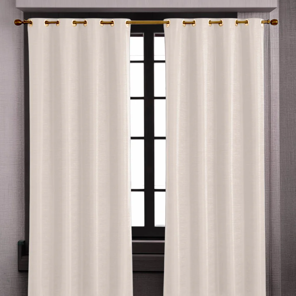 Cortina Cuzco 54" x 84" Ivory con Aros – Home Elegance