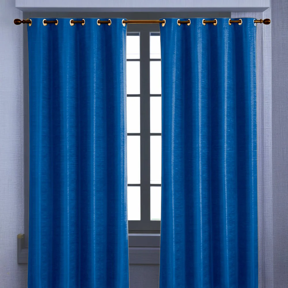 Cortina Cuzco Home Elegance / Navy con Aros –  54" x 84"