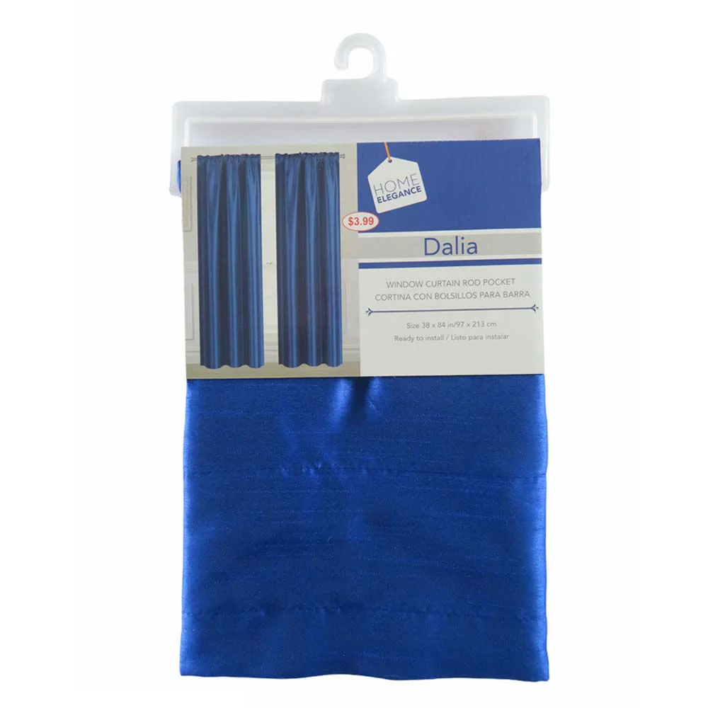 Cortina Dalia Home Elegance 38" x 84" Sin Argolla - Azul