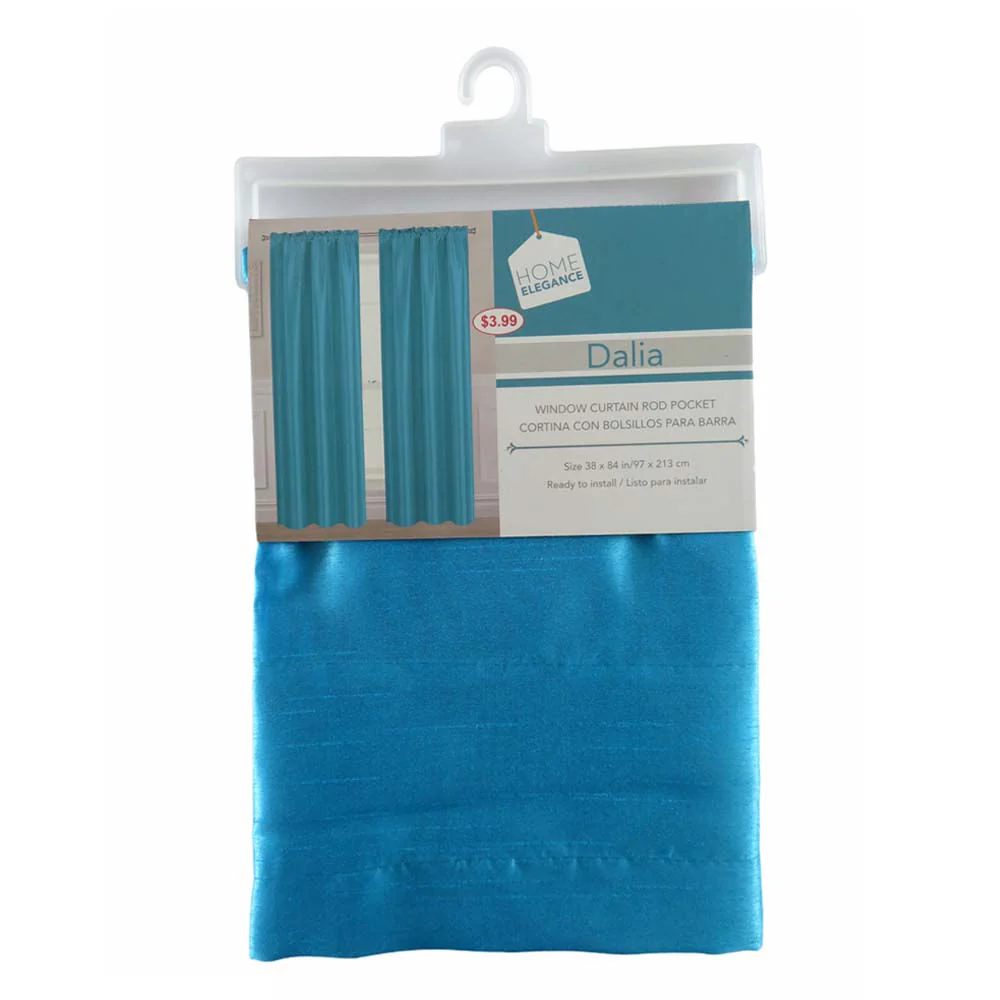 Cortina Dalia Home Elegance 38" x 84" Sin Argolla - Azul Cielo