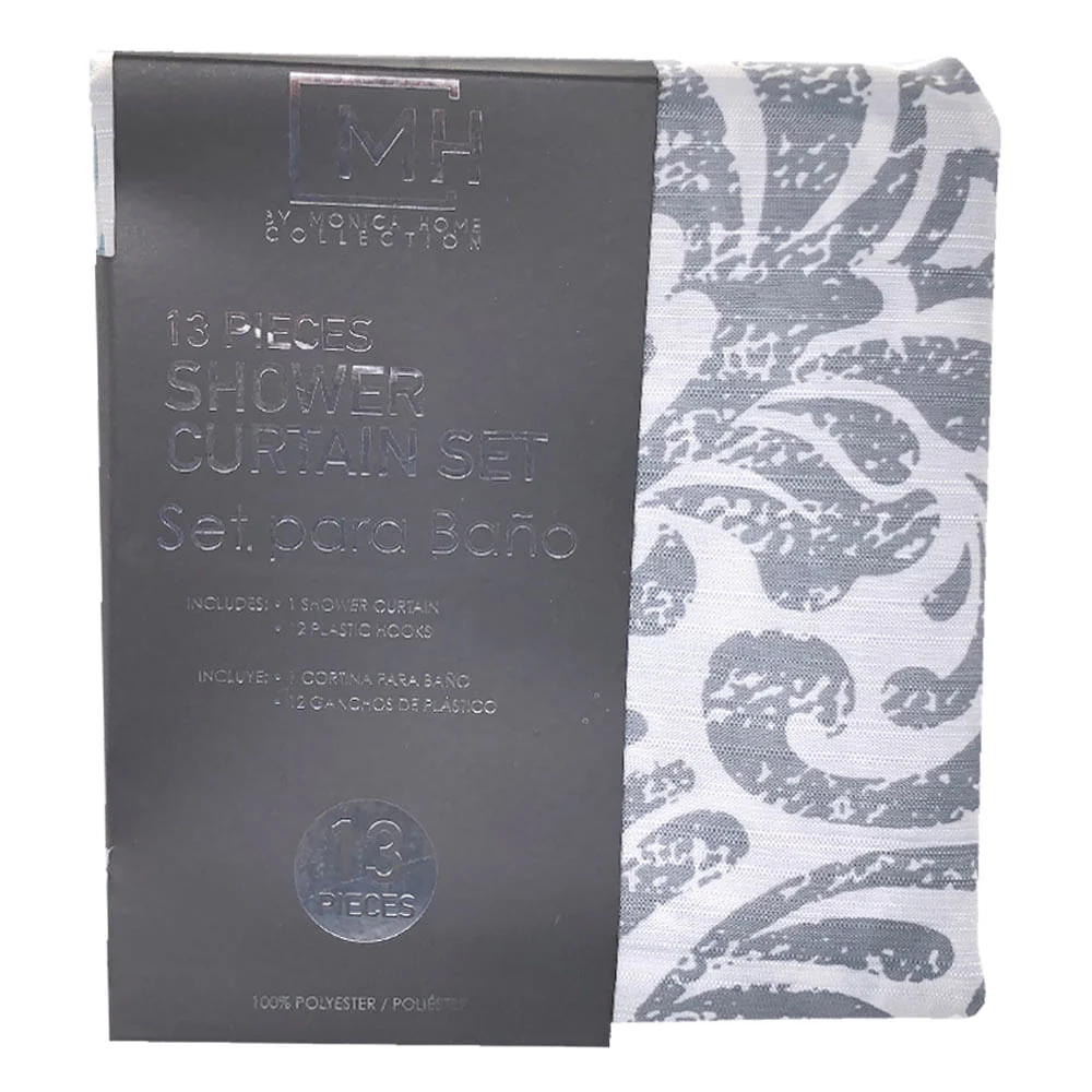 Cortina de Baño Monica Home Con Gancho 70" x 72" - Surtido