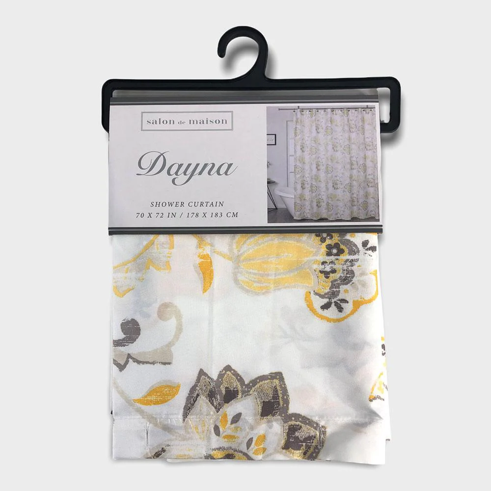 Cortina de Baño Regal Home Dayna de 70" x 72" - Amarillo