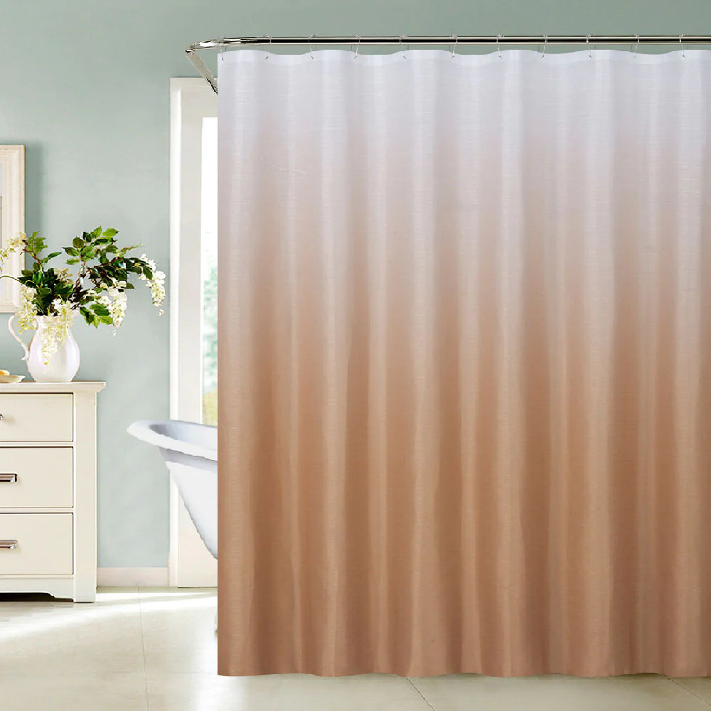 Cortina De Baño Tela Ombre 70" x 72" - Mostaza