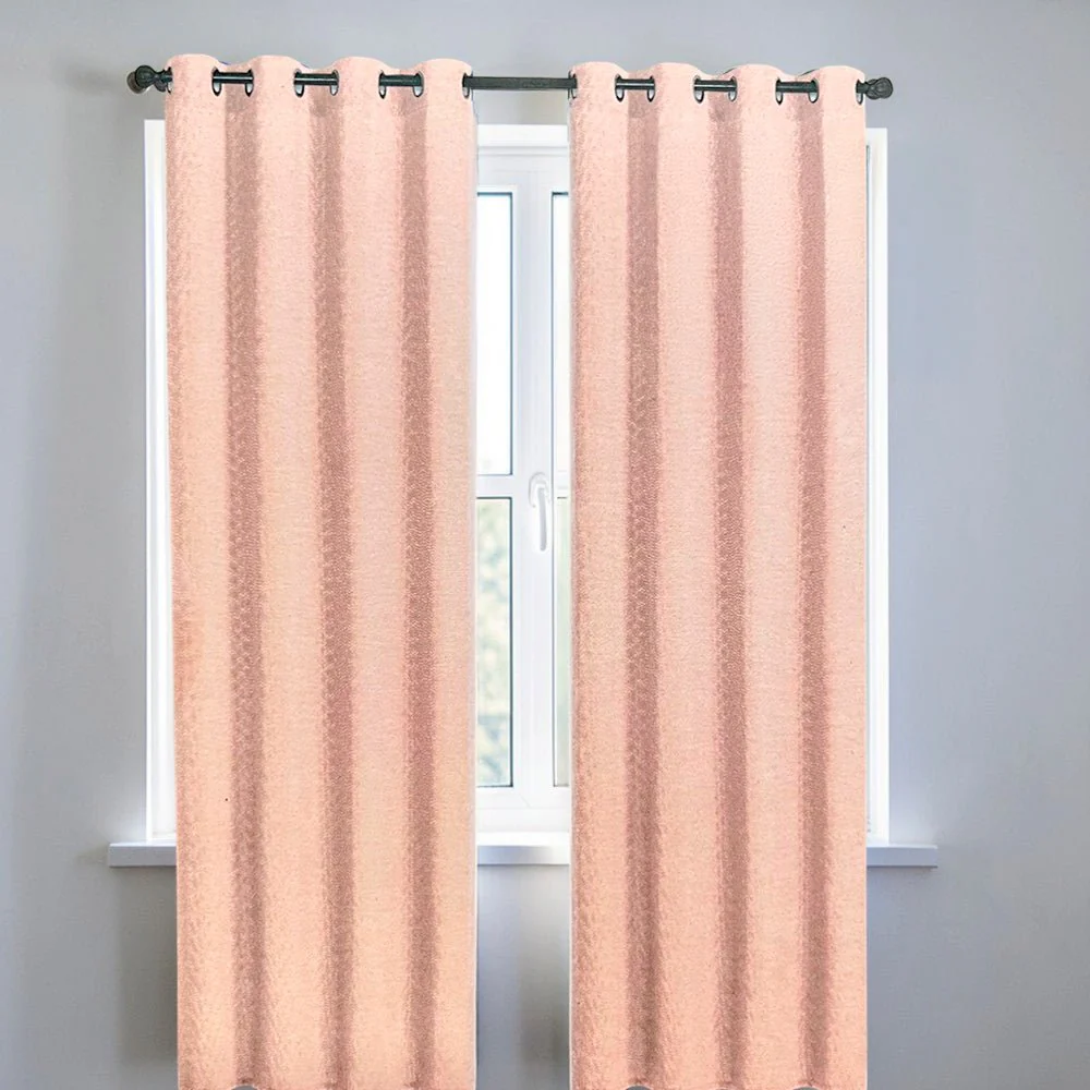 Cortina Doha Home Elegance / Blush con Aros – 54" x 84"
