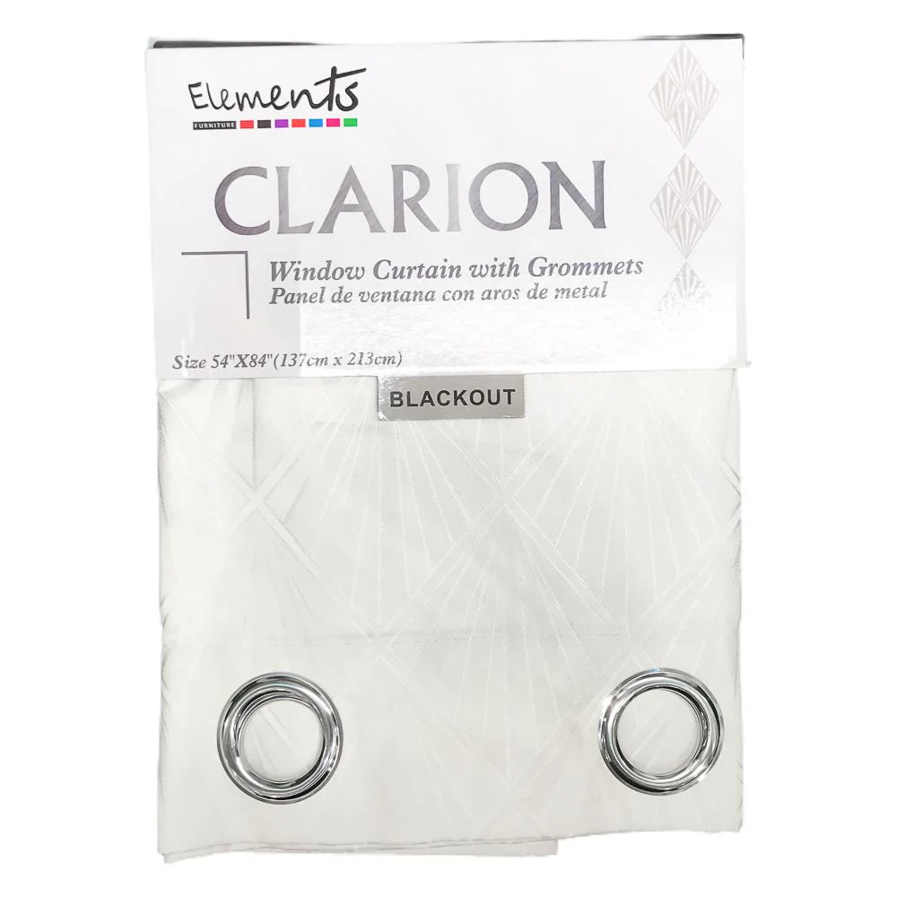 Cortina Elements Furniture Clarion Blackout Con Aros 54" x 84" - Amarillo Claro