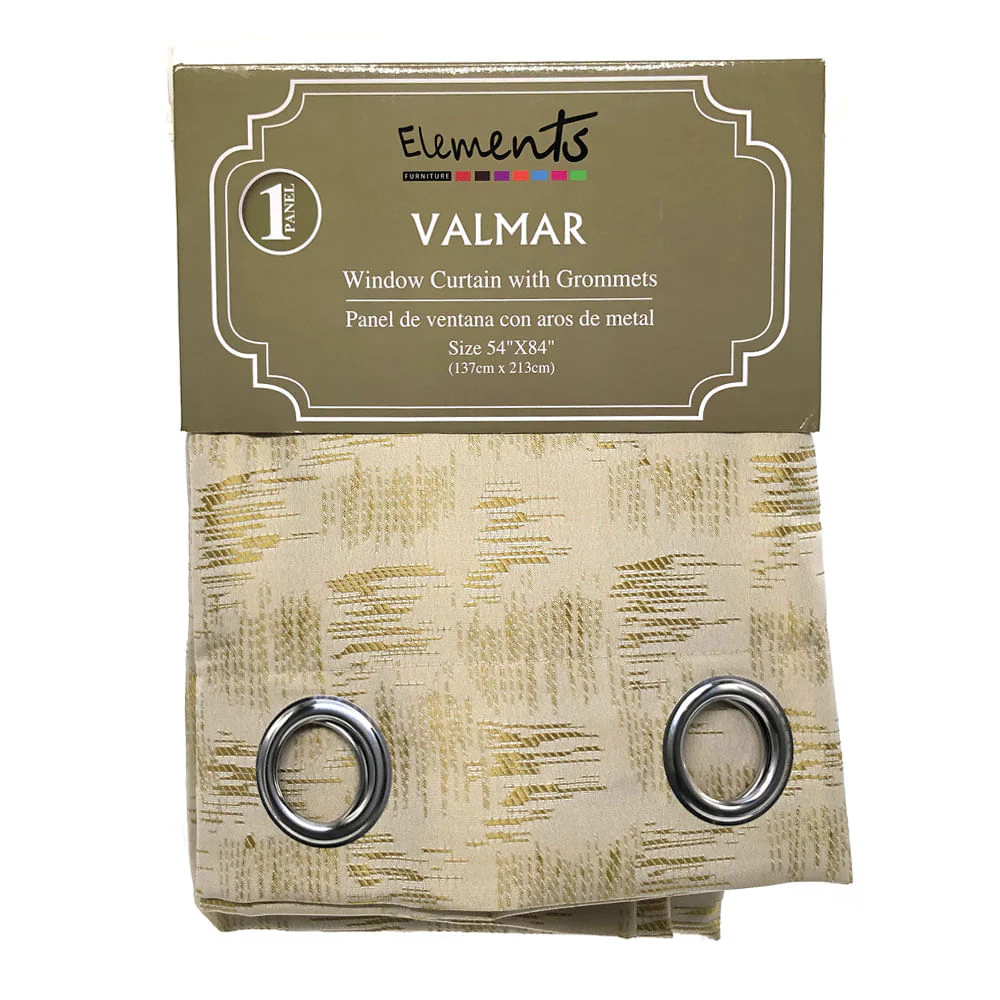 Cortina Elements Valmar Con Aros 54" x 84" - Verde oliva
