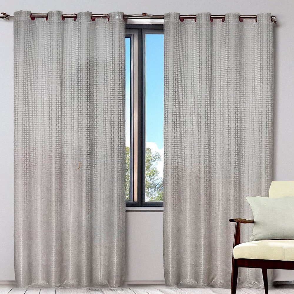 Cortina Esmeralda 54" x 84" Jacquard Silver / Home Elegance - Image 2