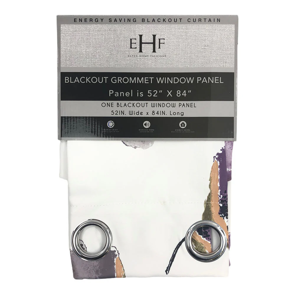 Cortina Estex Home Fashions Blackout Con Aros 52" x 84" - Morado