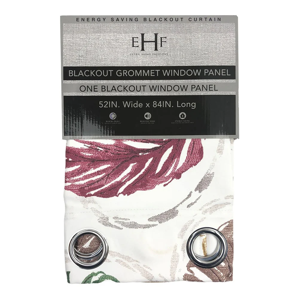 Cortina Estex Home Fashions Blackout Con Aros 52" x 84" - Rojo Vino