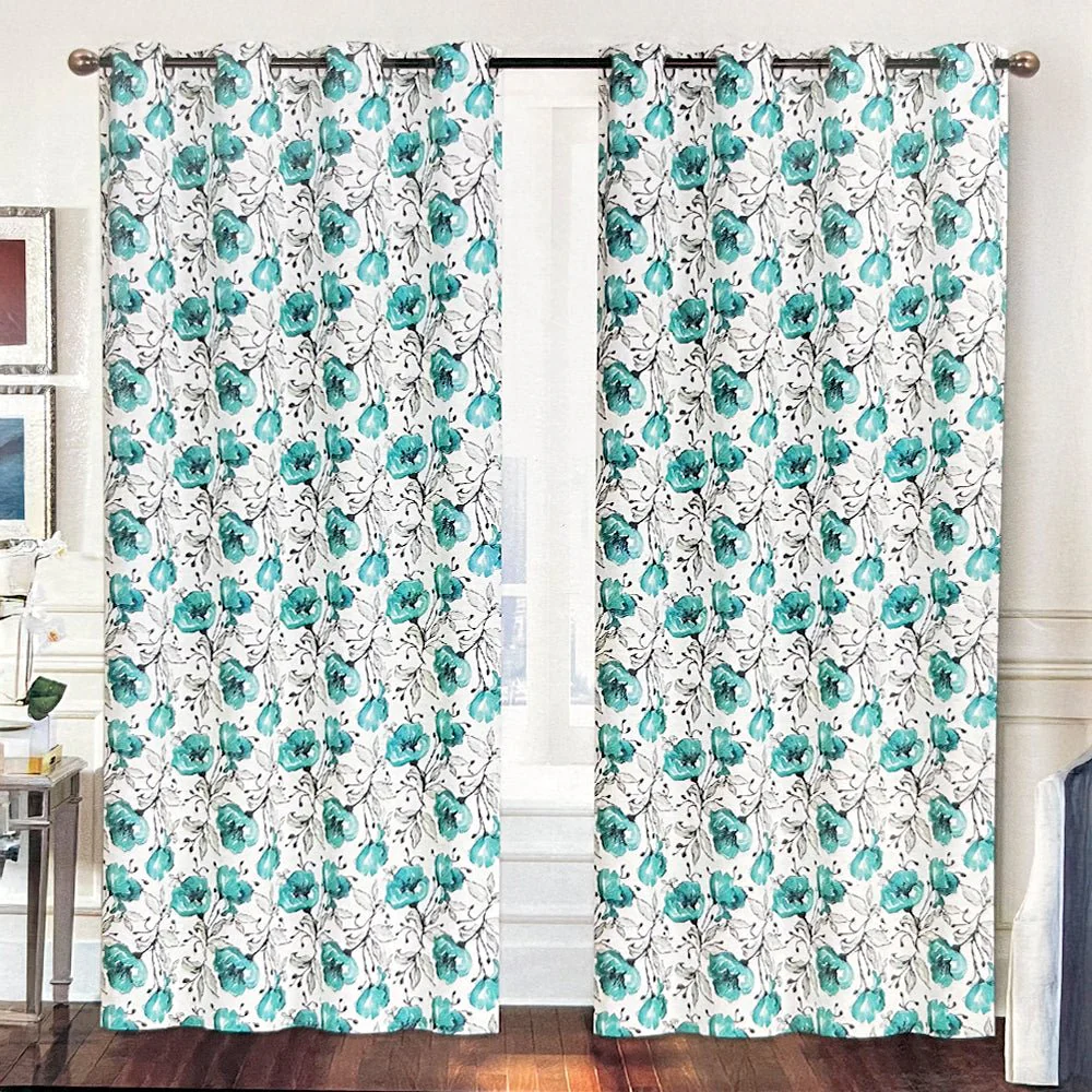 Cortina Francis 52" x 90" Blackout Teal / Home Elegance - Image 2