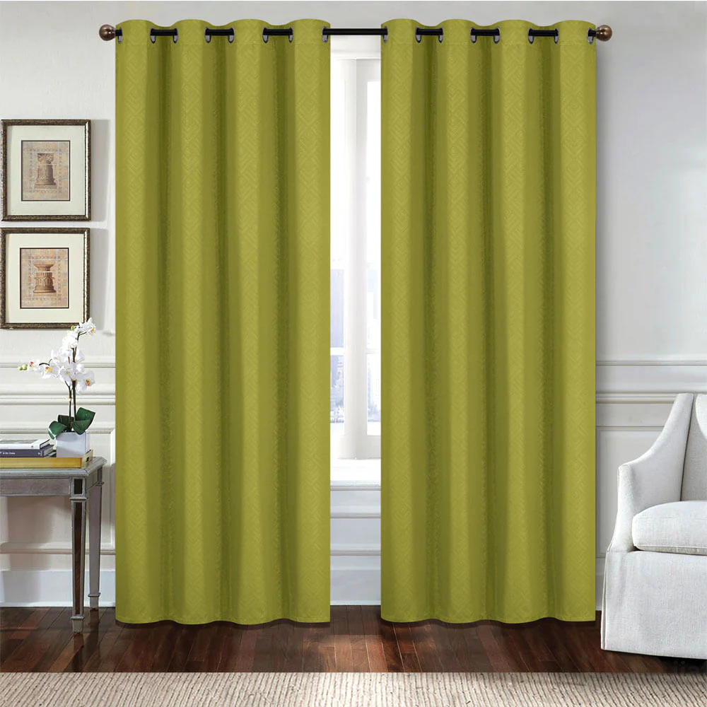 Cortina Home Accents Ambar Blackout Con Aros 54" x 90" - Lima claro
