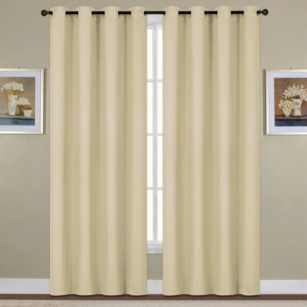 Cortina Home Accents Clara Blackout Con Aros 54" x 90" - Marfil