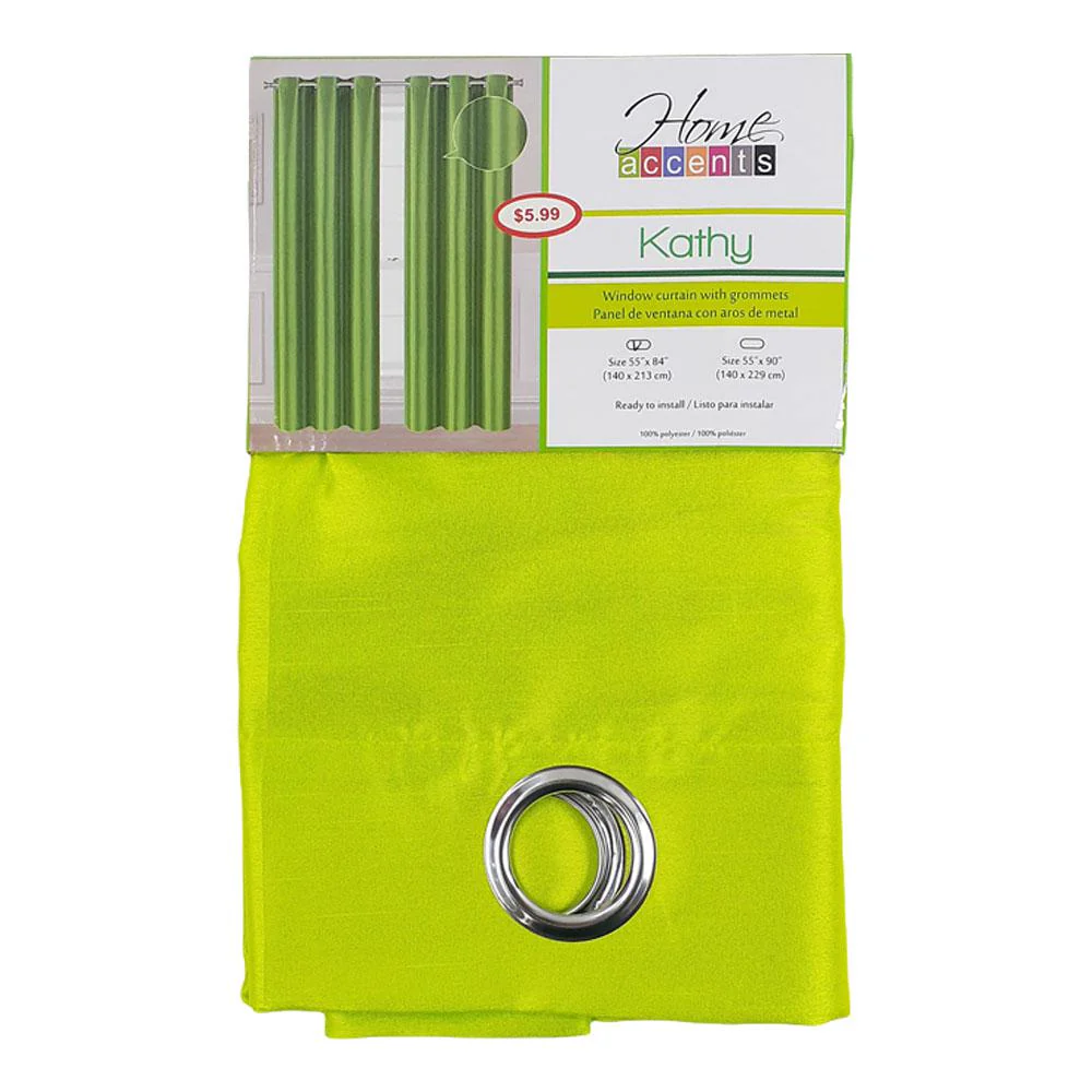 Cortina Home Accents Kathy Con Aros 55" x 84" - Lima Claro