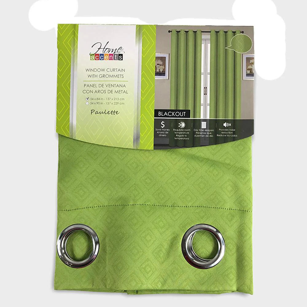 Cortina Home Accents Paulette Con Aros de 54" x 84" - Verde Oliva
