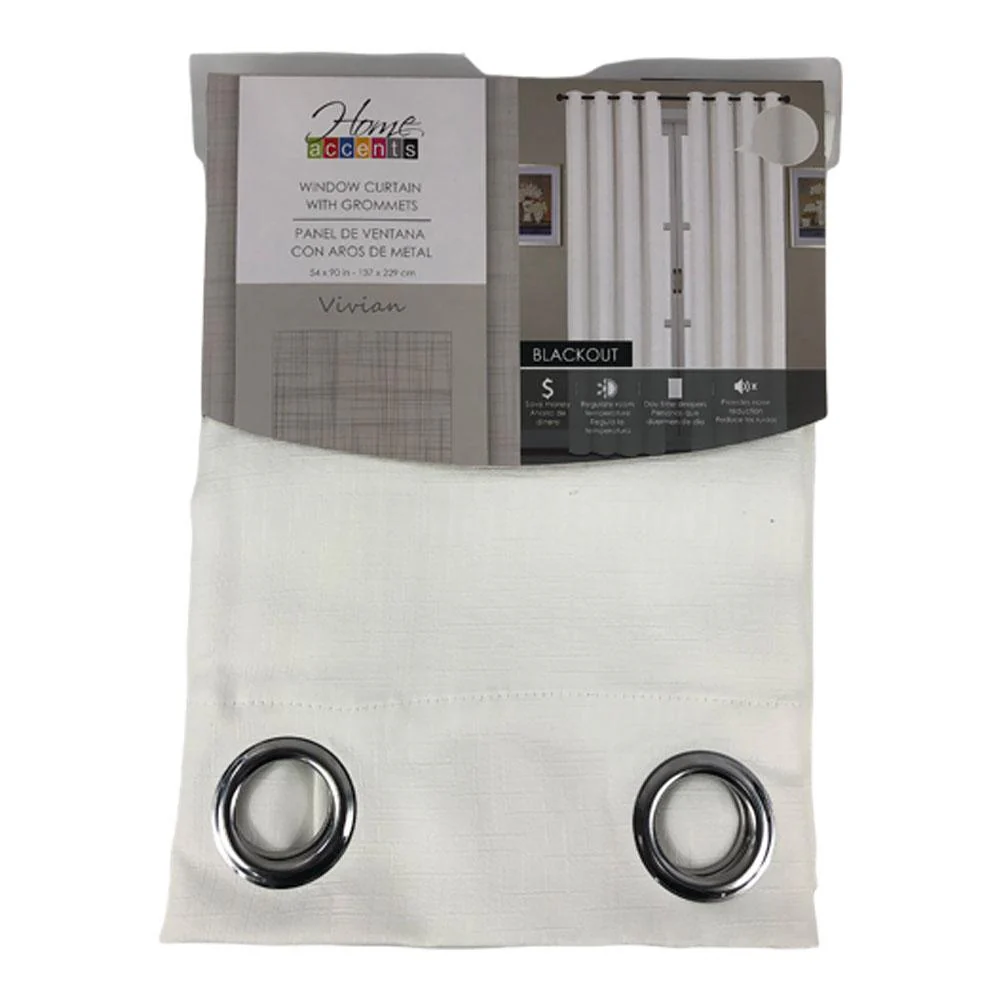 Cortina Home Accents Vivian Blackout 54" x 90" - Blanco