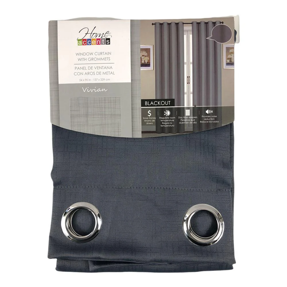 Cortina Home Accents Vivian Blackout 54" x 90" - Gris